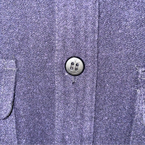 J Crew Wallace & Barnes Navy Blue Wool Blend Naval CPO Shirt Sz M - Picture 4 of 6